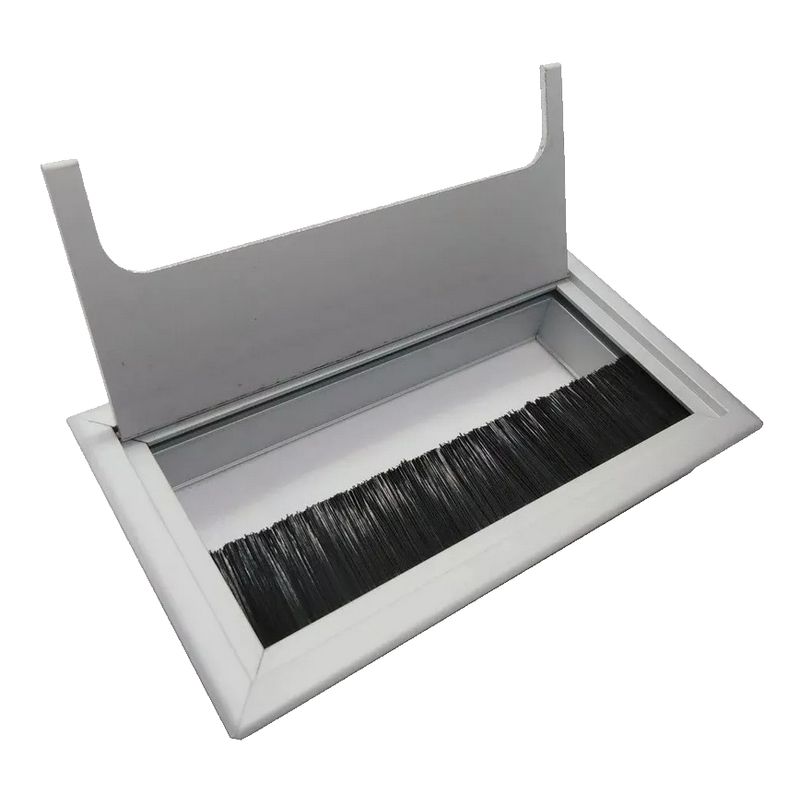 GENERICO - Pasacables Rectangular Para Escritorio Y Mesas En Aluminio
