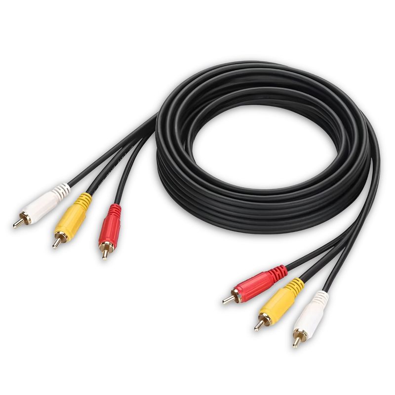DBLUE - Cable De Audio 3X3 3Rca A 3Rca  1.8 Mt  Dblue Dbcav03 - Negro