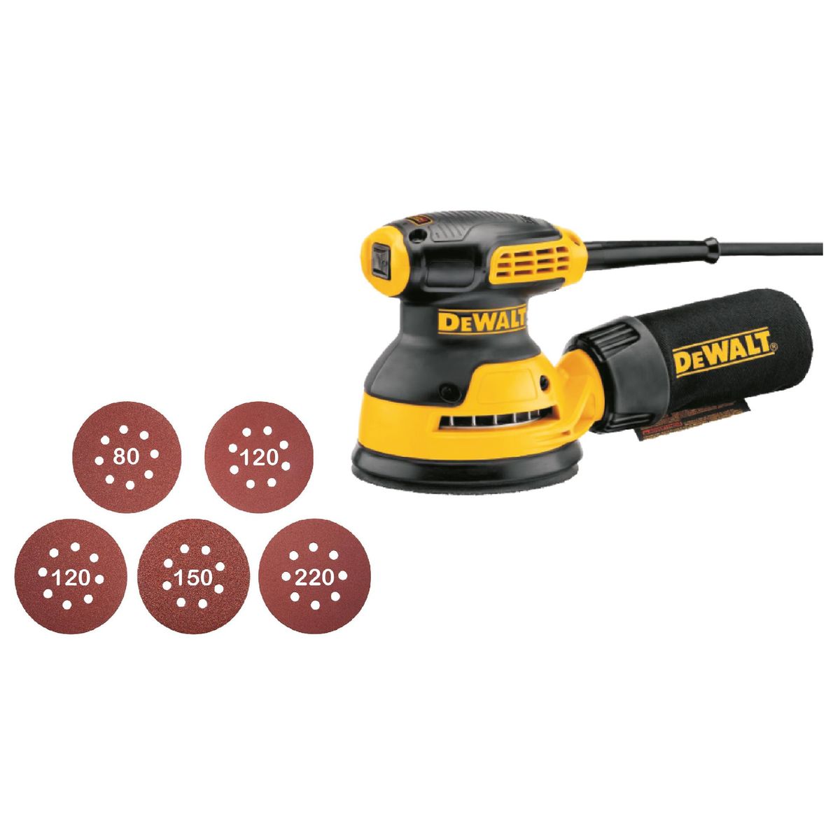 DEWALT - Lijadora Rotoorbital 280w Dwe6421-b2 Dewalt + 5 Lijas