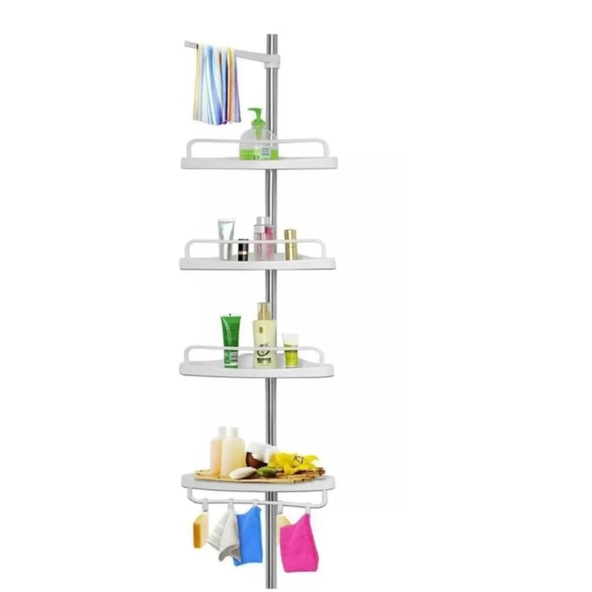 GENERICO - Esquinero De Ducha Multi-uso 4 Repisas Ajustable Organizador