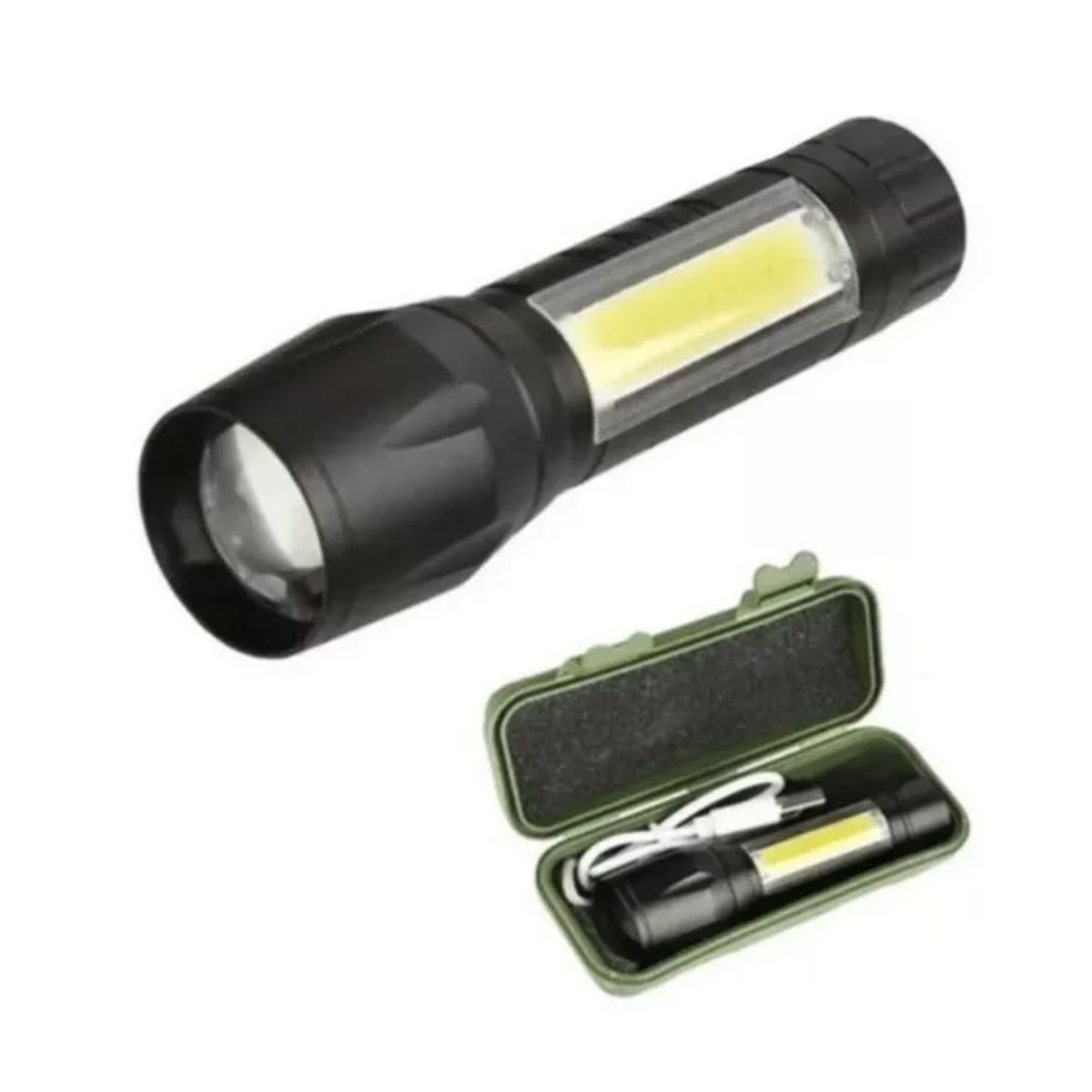 GENERICO - Mini Linterna Led Recargable Usb Luz Led Lateral Gancho