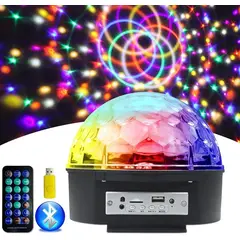 GENERICO - Bola Disco Rítmica Con Bluetooth Luces De Fiesta