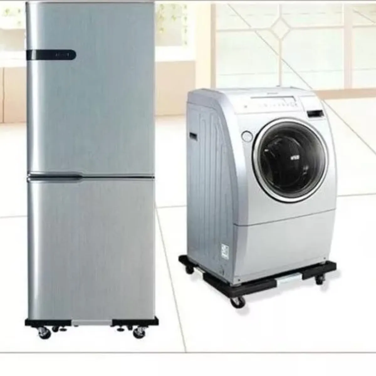 GENERICO - 2 Base Multiuso Rueda Cocina Lavadoras Refrigerador Grande