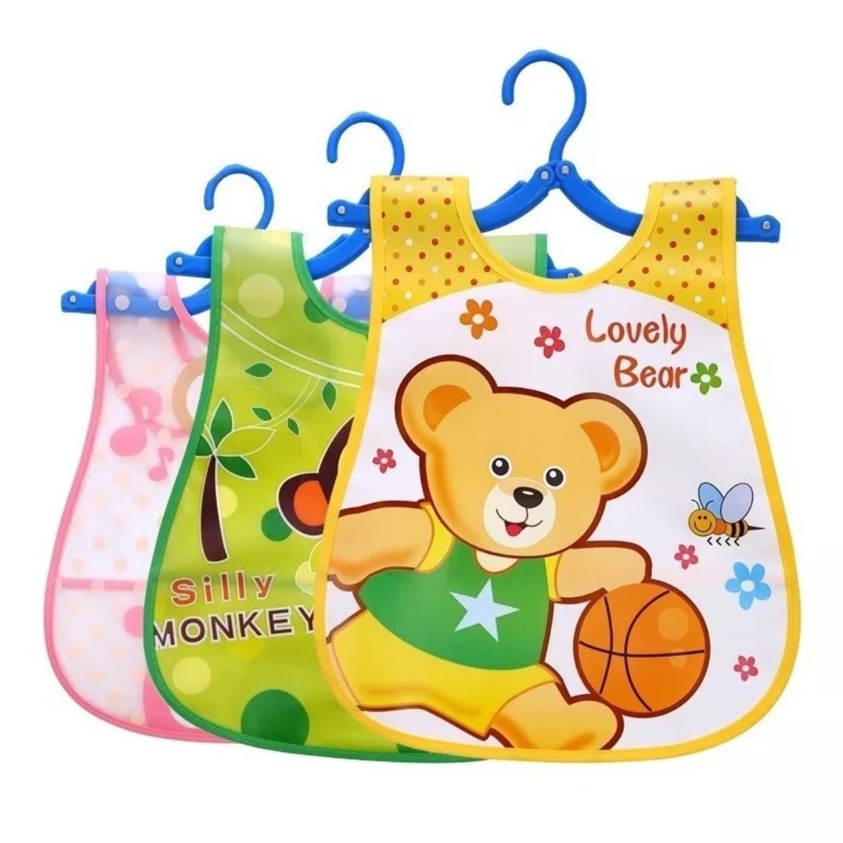 TEDMIMAK - babero impermeable sin manga alimentacion Bebé con velcro