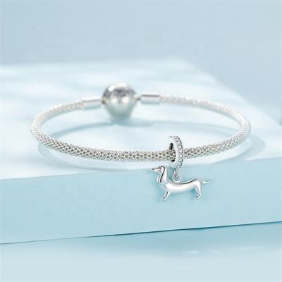 Imagen 2 del producto Charm Perro dachshund teckel salchicha para pulsera plata 925