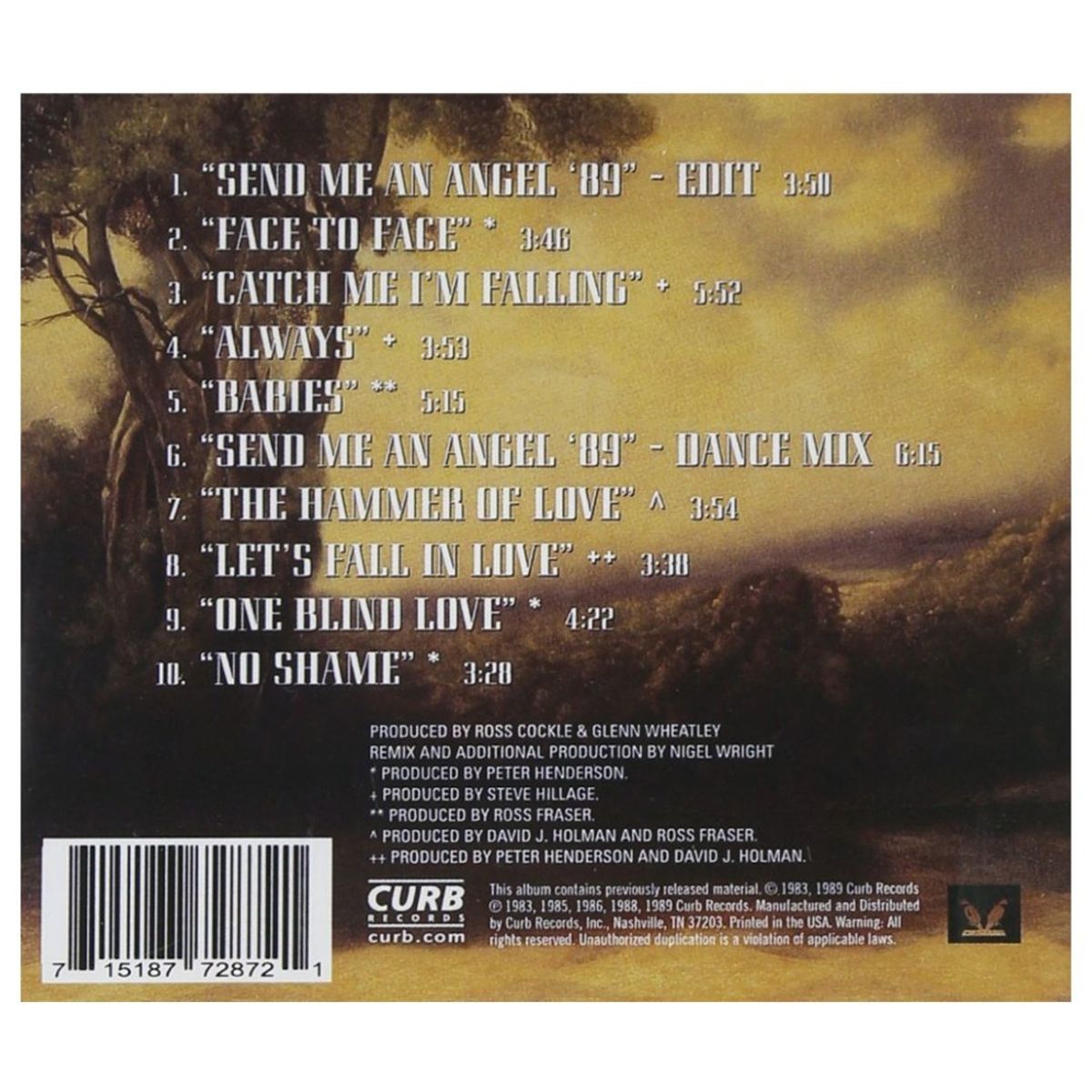 HITWAY MUSIC - REAL LIFE - BEST OF SEND ME AN ANGEL - CD HITWAY MUSIC