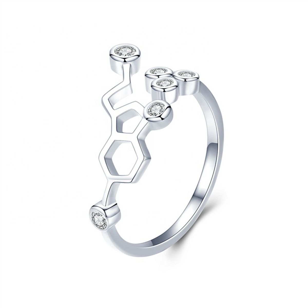 GENERICO - Anillo serotonina plata 925 ajustable mujer joya
