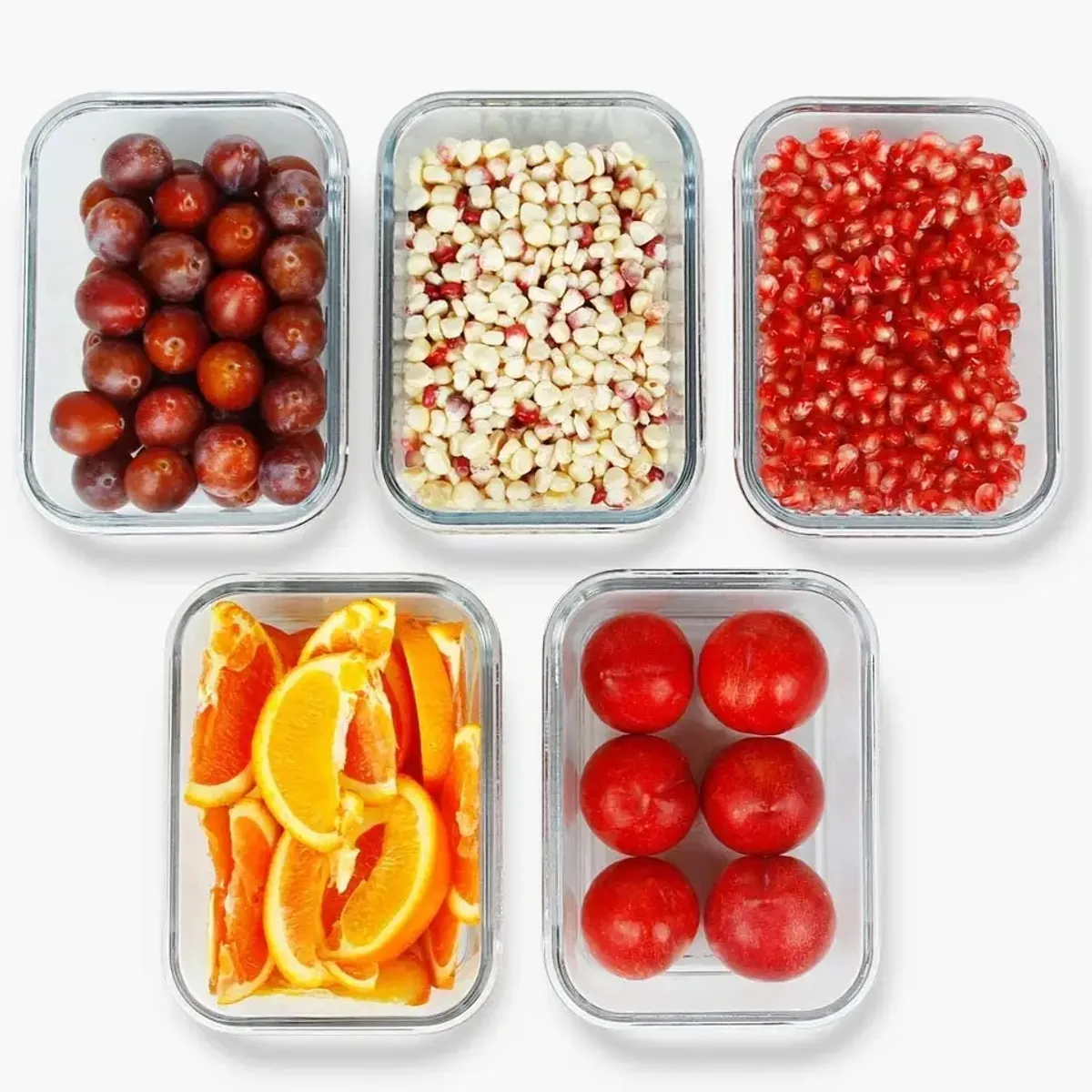 ALLEGRA - Tupper Vidrio Contenedor Hermetico Comida Set X 3