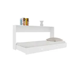 HOGA - Cama Plegable Horizontal 1 Plaza América Blanco