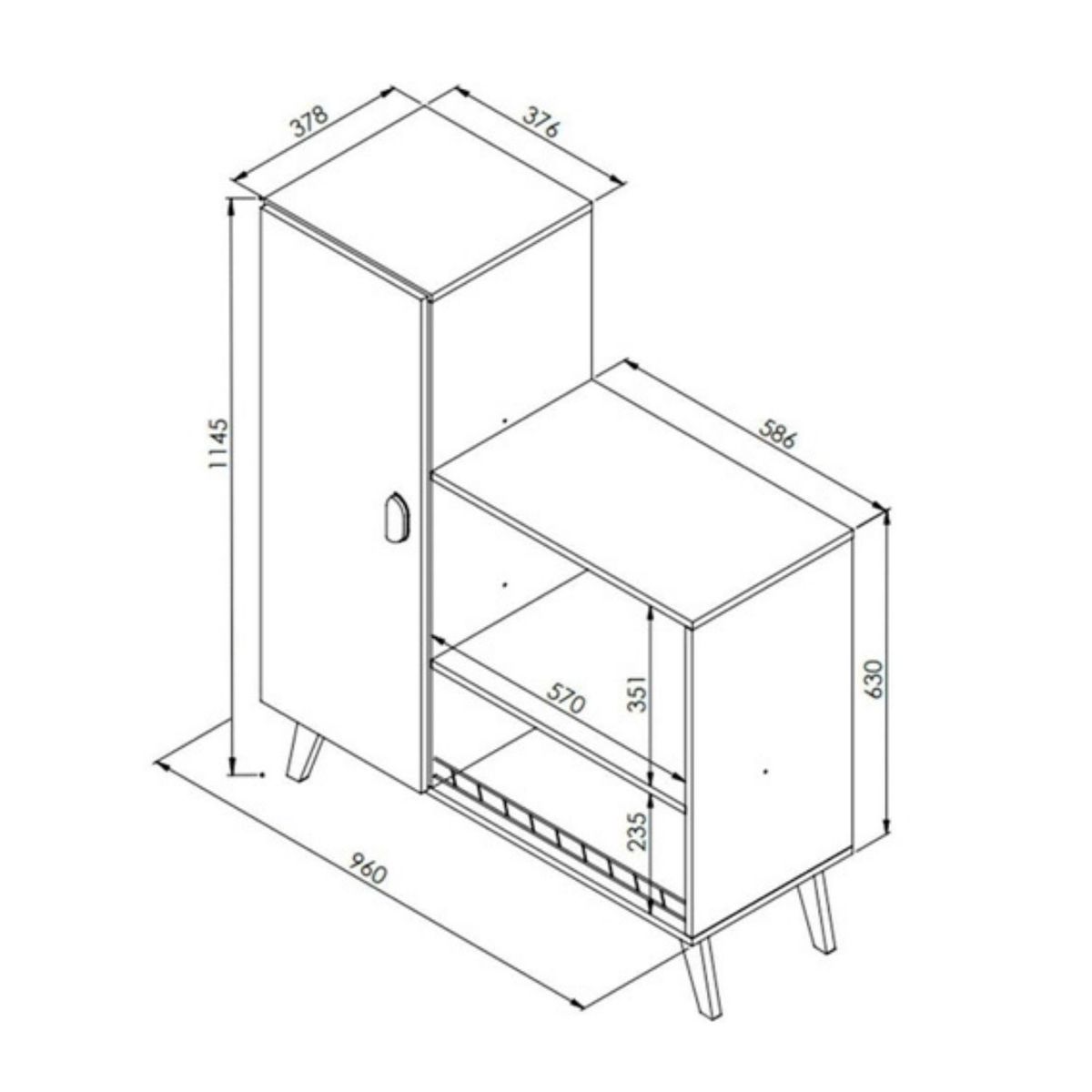HOGA - Mueble Frutero para Horno Xangai Blanco