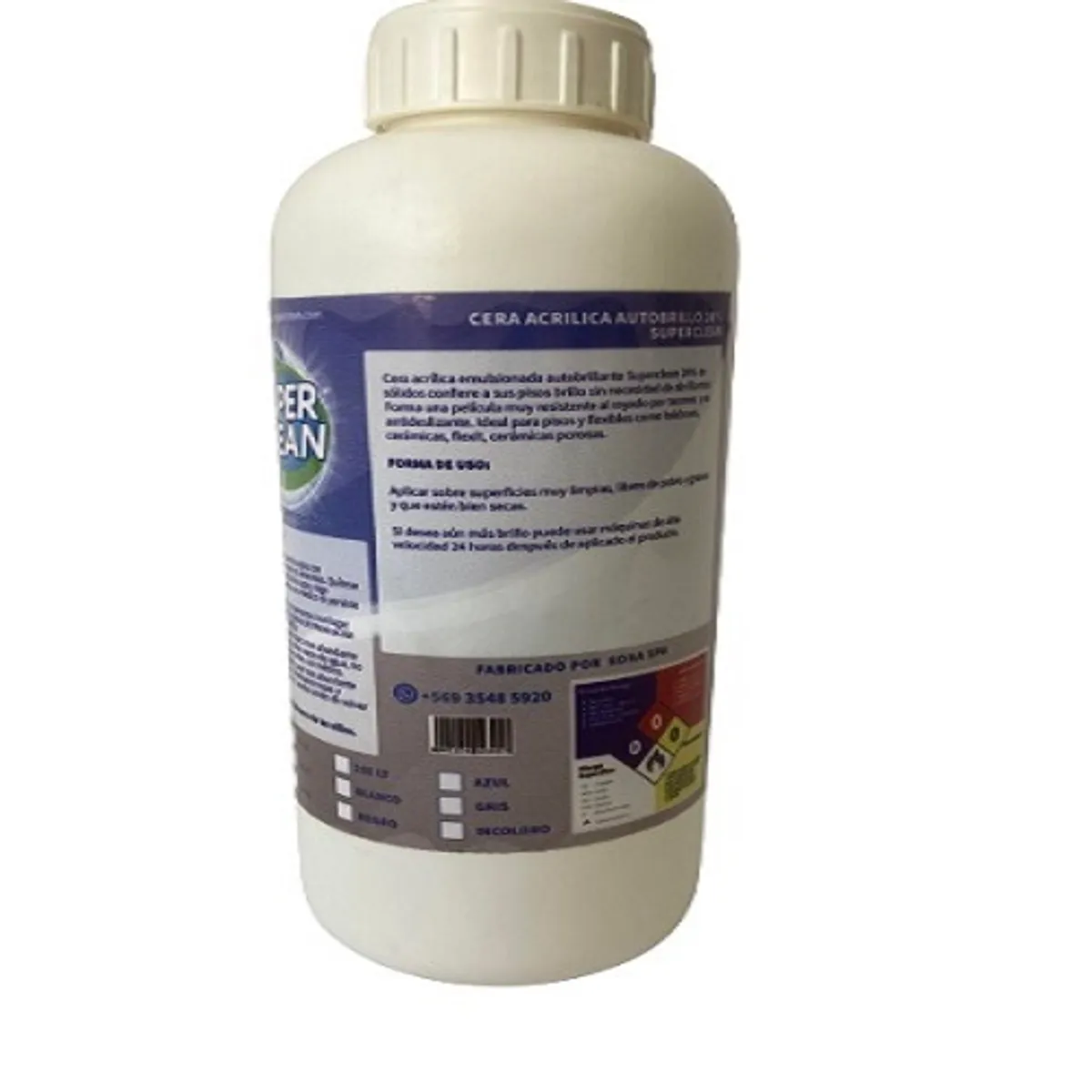 SUPERCLEAN - CERA  ACRILICA  AUTOBRILLO 24% SOLIDOS