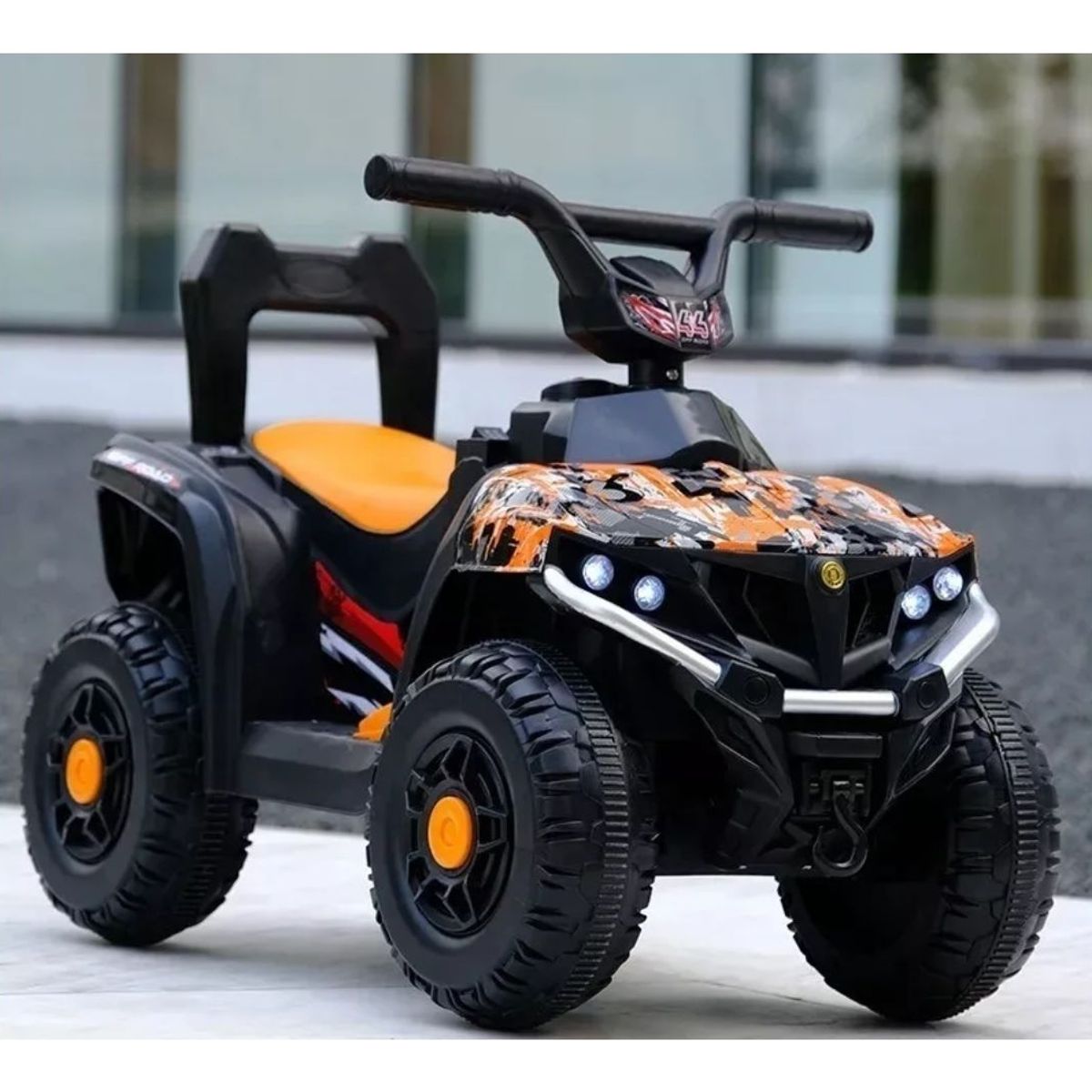 GENERICO - Moto eléctrica  a batería cuatro ruedas para niños  Naranja