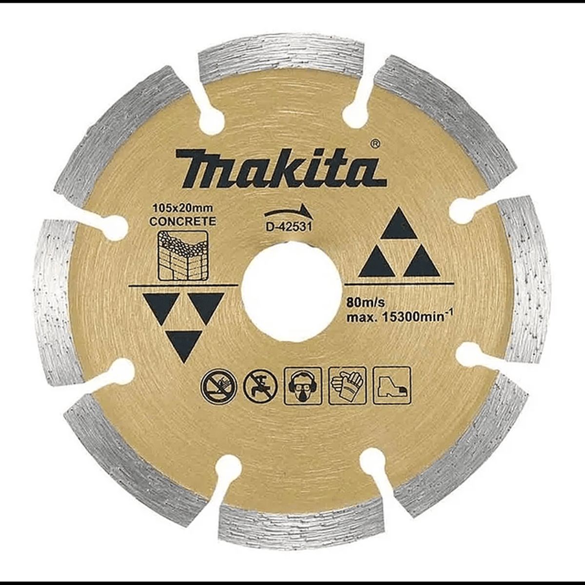 MAKITA - Disco Diamantado Segmentado 105x20mm + Anillo Makita D-42531