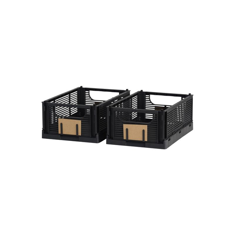 URBAN PRODUCTS - CAJAS DE ALMACENAMIENTO PLEGABLE 25X165X10CM NEGRAS