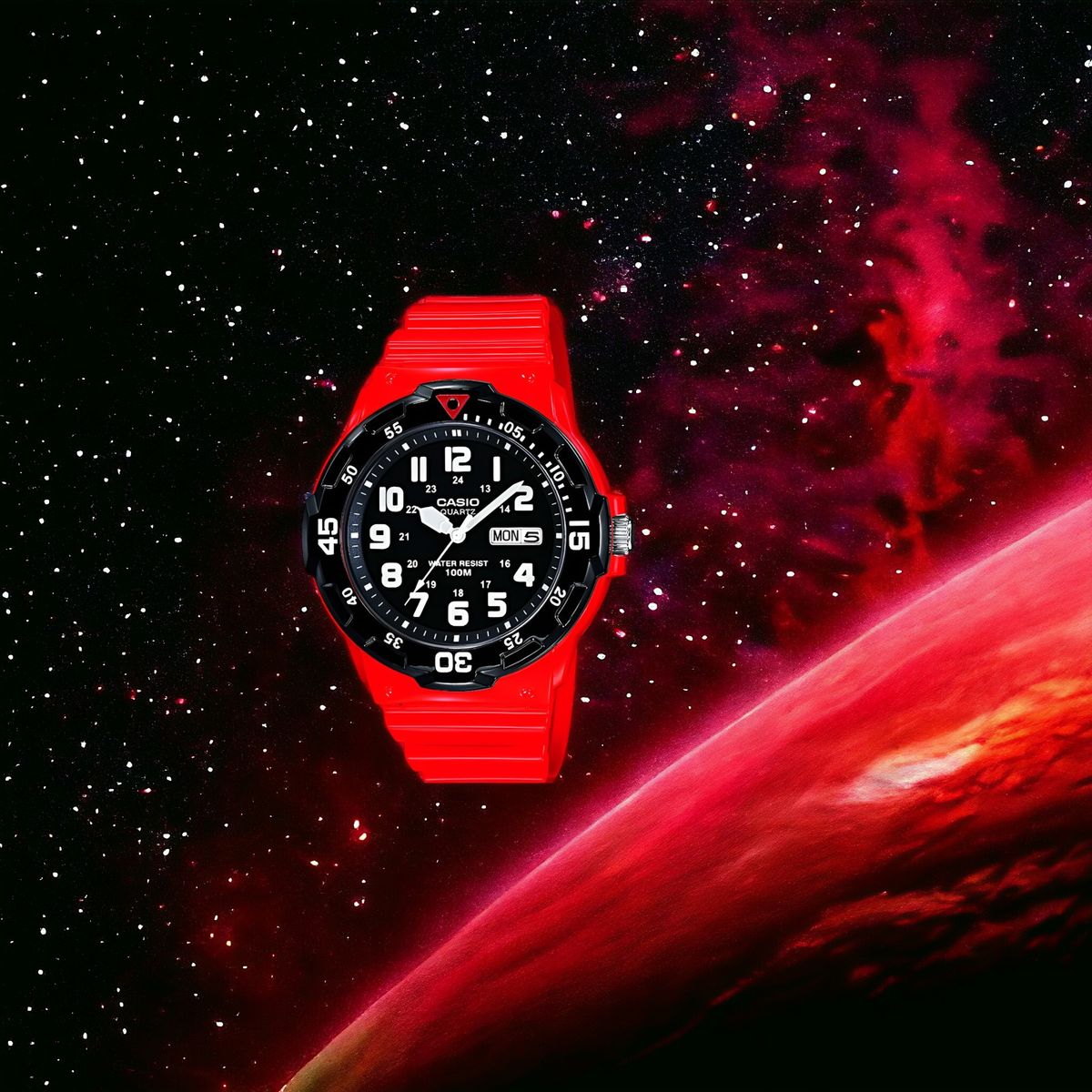 CASIO - Reloj Casio de Hombre Mrw-200Hc-4Bvdf Sport Line - Rojo
