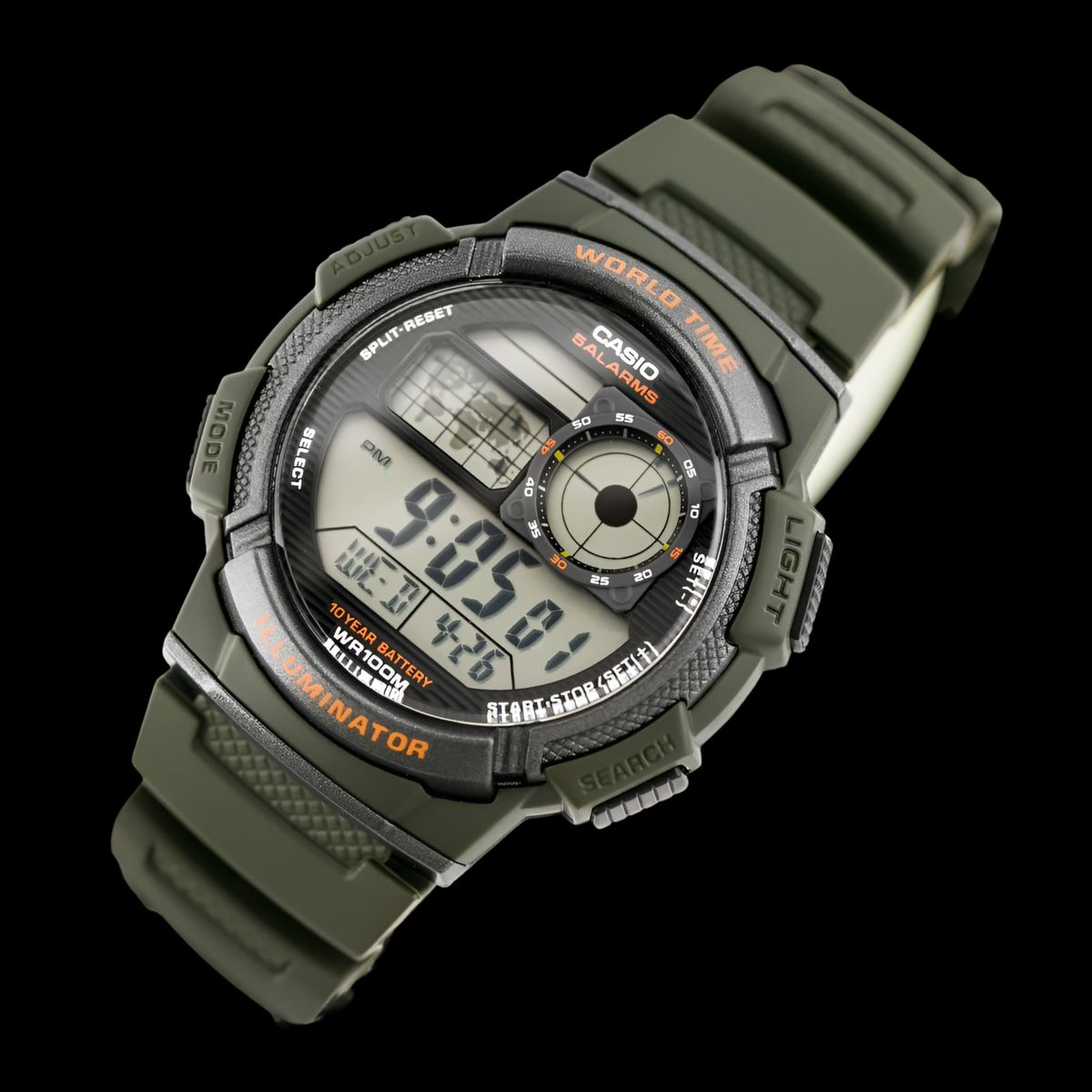 CASIO - Reloj de Hombre Casio Musgo AE-1000W-3AVDF Classic Style
