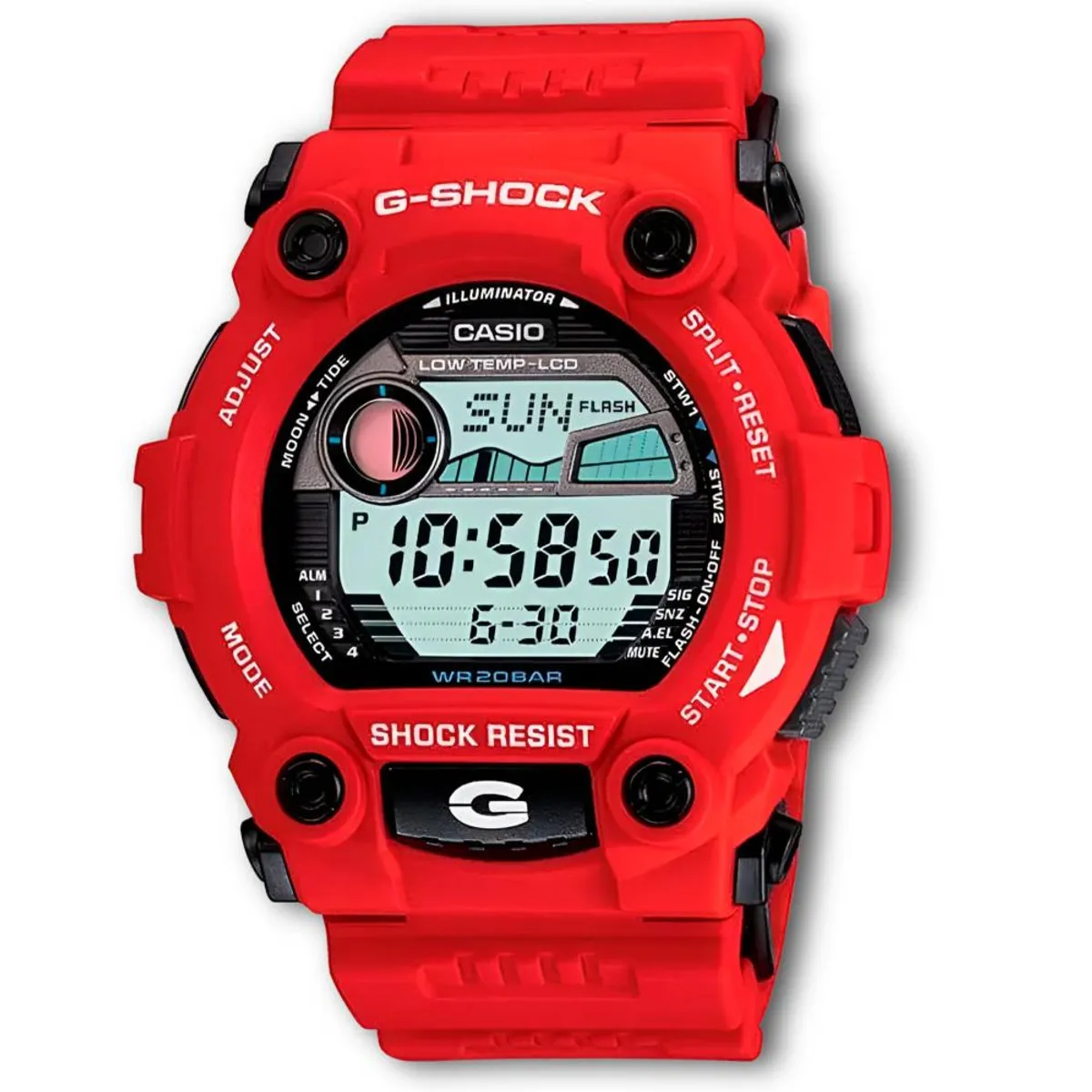 CASIO - Reloj Deportivo G-SHOCK G-7900A-4DR Classic Edition - Rojo