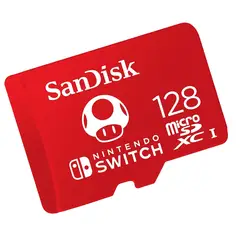SANDISK - Memoria Micro SD para Nintendo Switch 128 GB Deluxe - Rojo
