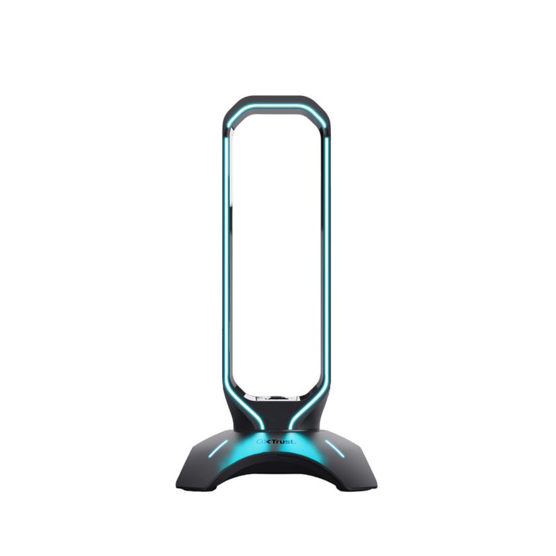 TRUST - Soporte Stand Gamer RGB para Audífonos Trust Gxt 265 + HUB - Negro