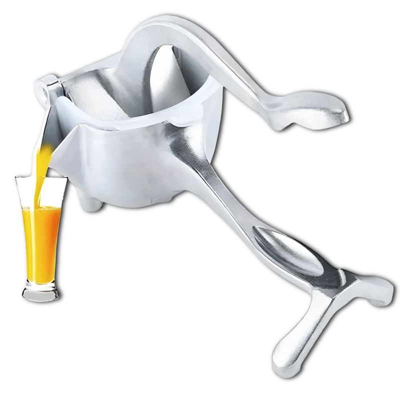 OEM - Exprimidor Manual Metalico Para Frutas Multiuso - Gris.