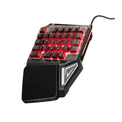 TRUST - Teclado de Una Mano Anti-Ghosting Full Rgb Gxt 888 Assa - Negro