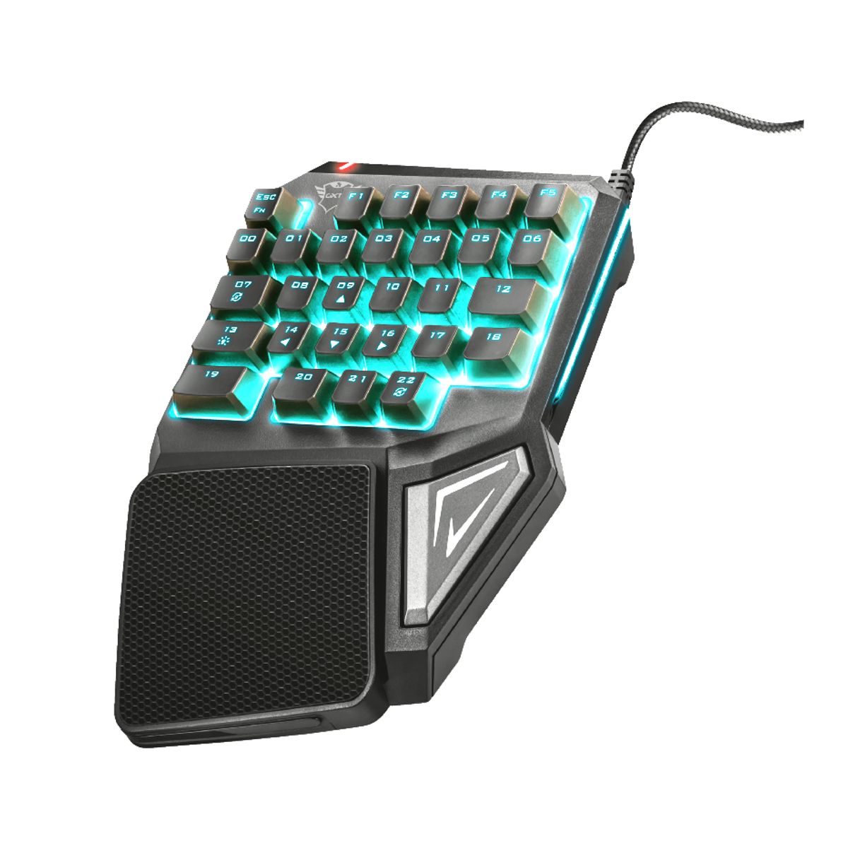 TRUST - Teclado de Una Mano Anti-Ghosting Full Rgb Trust Gxt 888 Assa