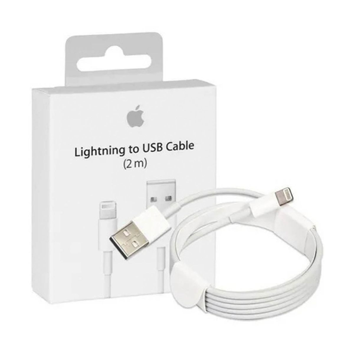 APPLE - Cable de Datos Apple Lightning a USB Original 2 Metros - Blanco