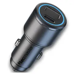 TECMASTER - Cargador de Auto 12V Type-C + USB Power Delivery/ QC 42W Max