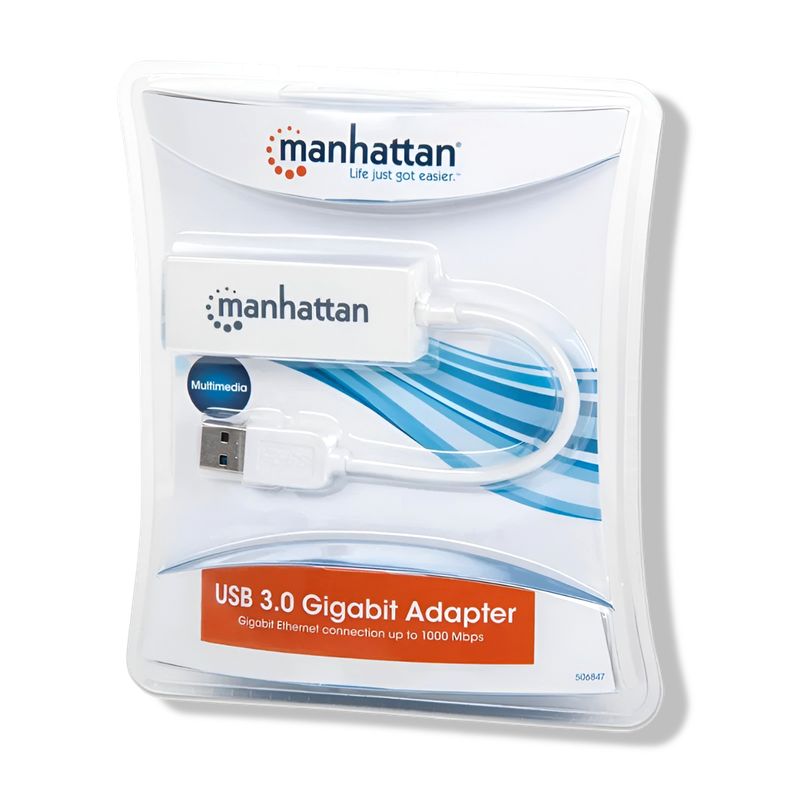 MANHATTAN - Adaptador De Red USB 3.0 a RJ45 Gigabit Manhattan High Speed