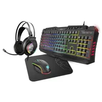 Kit Gamer 4 En 1 Kritic Pad Mouse Audifonos Teclado