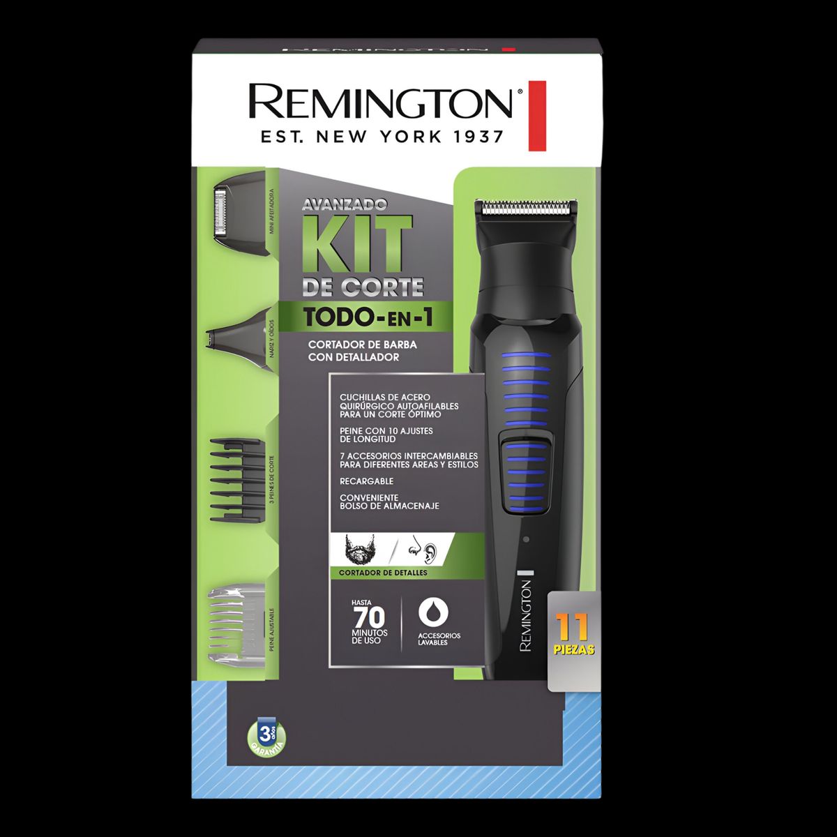 REMINGTON - Cortadora De Cabello Remington Recargable ALL IN ONE RG029A  Negro