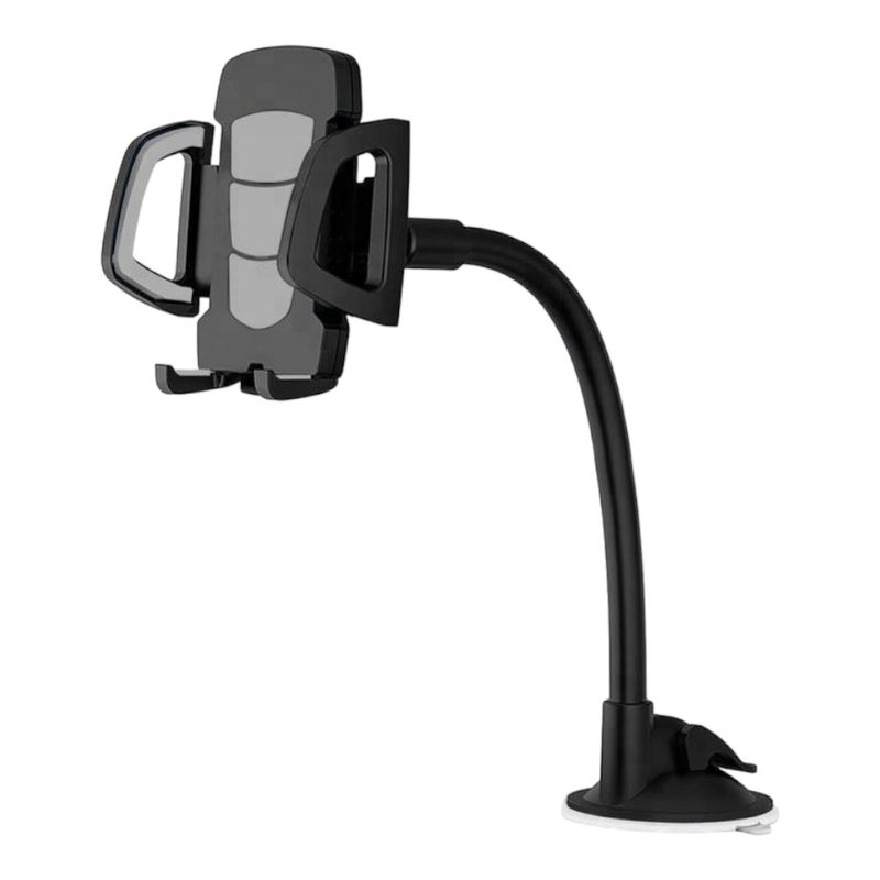 TECMASTER - Soporte de Auto para Smartphone con Brazo Telescópico Vidrio - Negro