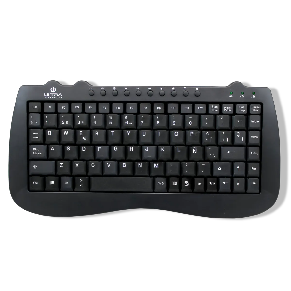 ULTRA - Mini Teclado USB Multimedia Ultra Compacto  K115U