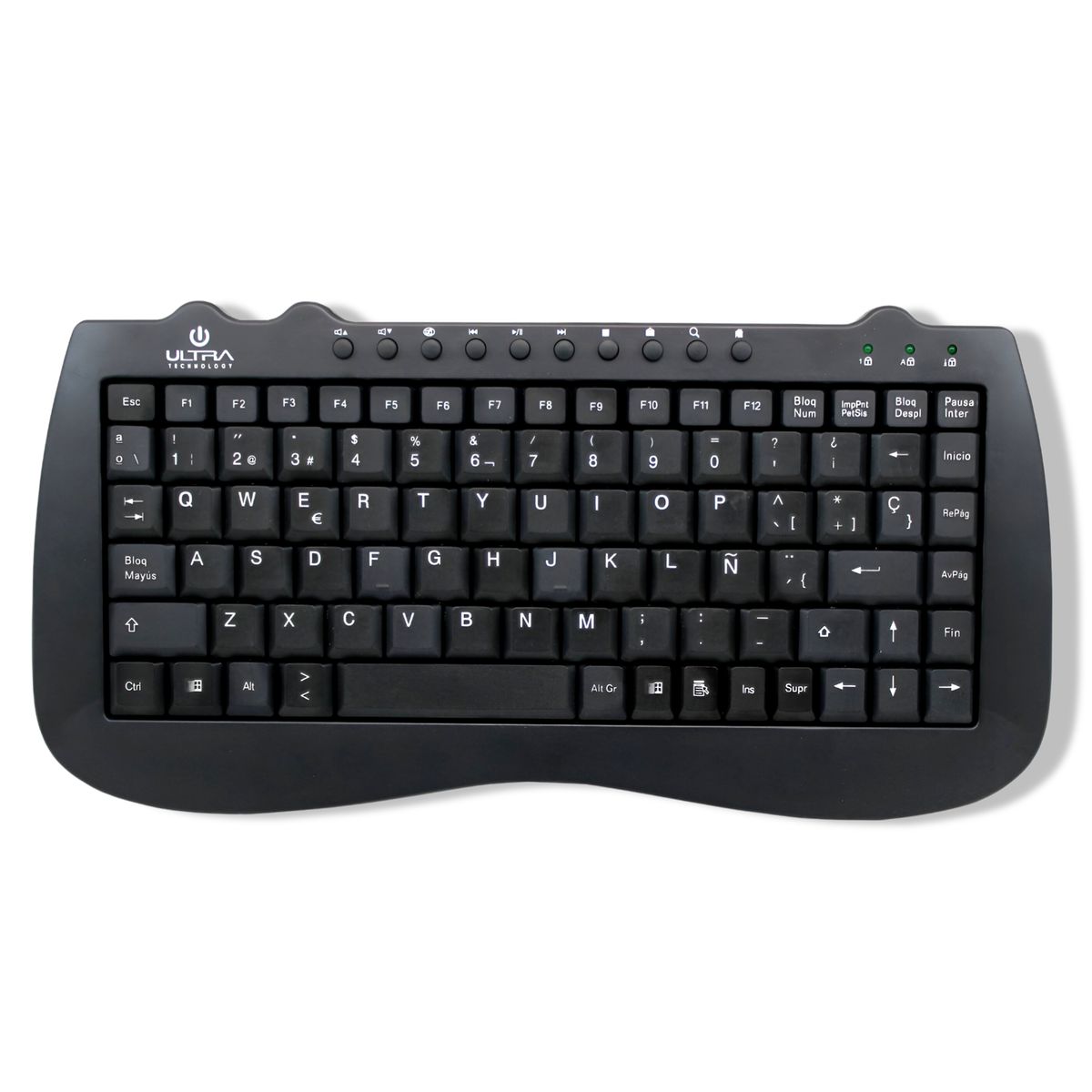 ULTRA - Mini Teclado USB Multimedia Ultra Compacto  K115U