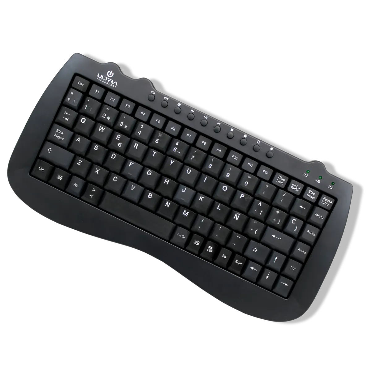 ULTRA - Mini Teclado USB Multimedia Ultra Compacto  K115U