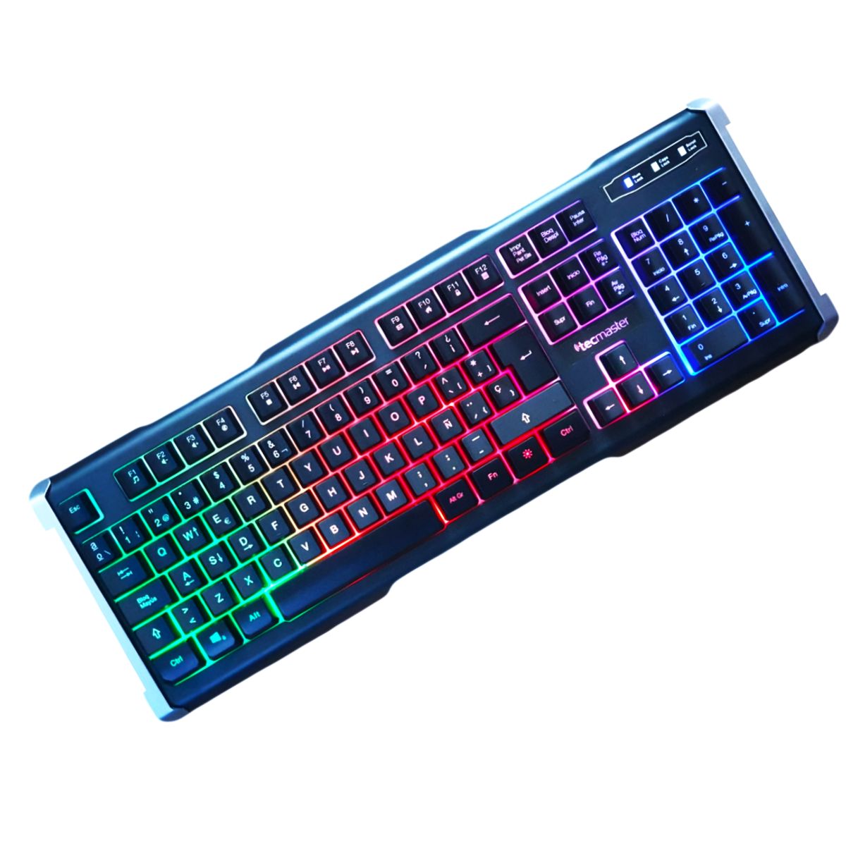 TECMASTER - Teclado Gamer Retro Iluminado RGB  Tecmaster Lk100D Pc/Ps4/Xbox