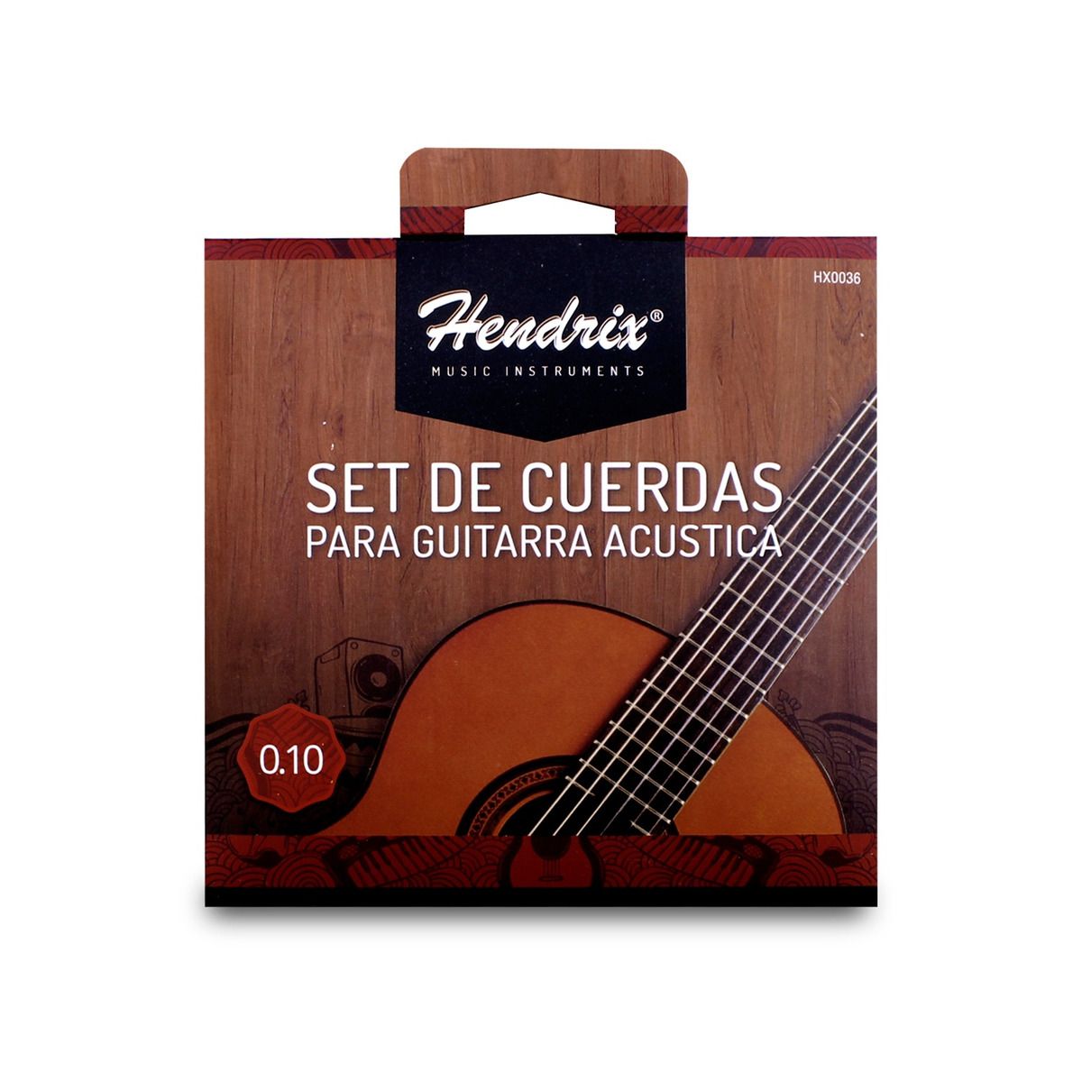 HENDRIX - Cuerda De Guitarra Acustica Metalicas Hendrix Hx0036 Pro.