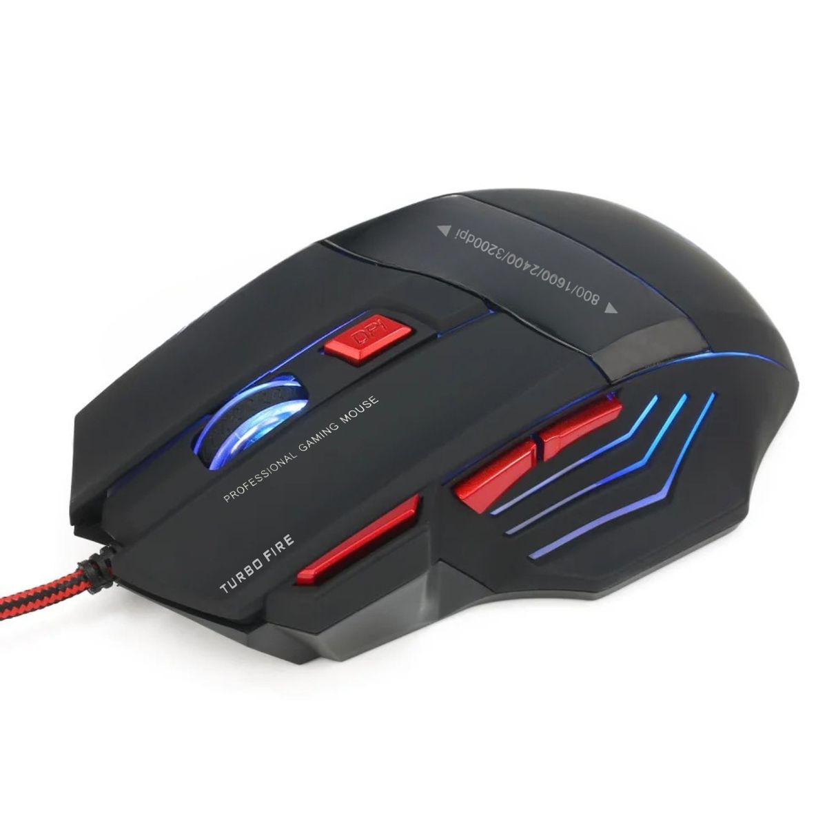REPTILEX - Mouse Gamer 7 Botones 3200 DPI + Turbo Fire Reptilex Rx0006