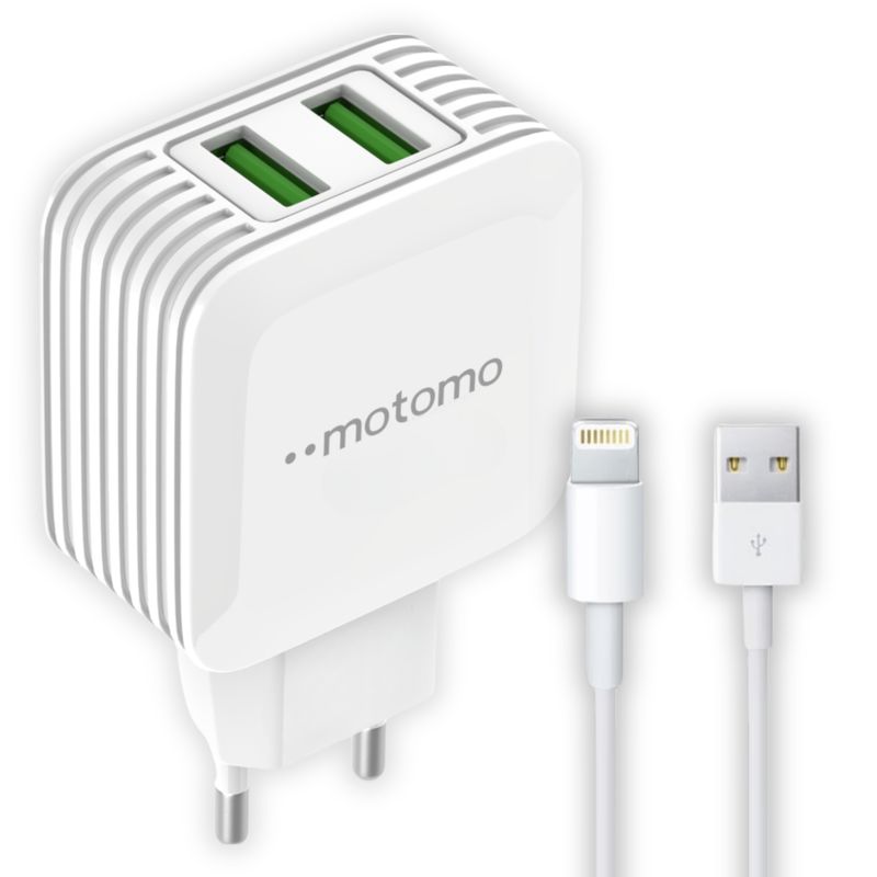 MOTOMO - Cargador Para Iphone Motomo 12W Lighning 1m Certificado SEC