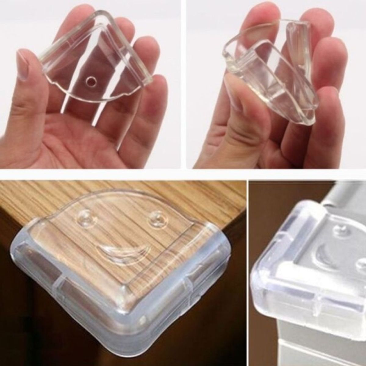 Pack 12 Protectores De Esquina Muebles Silicona Transparente, marca U BUY - Foto Principal