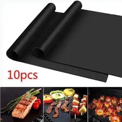 U BUY - 10 Piezas Cozimento Mat Teflon Cozinhando Folha Resistência