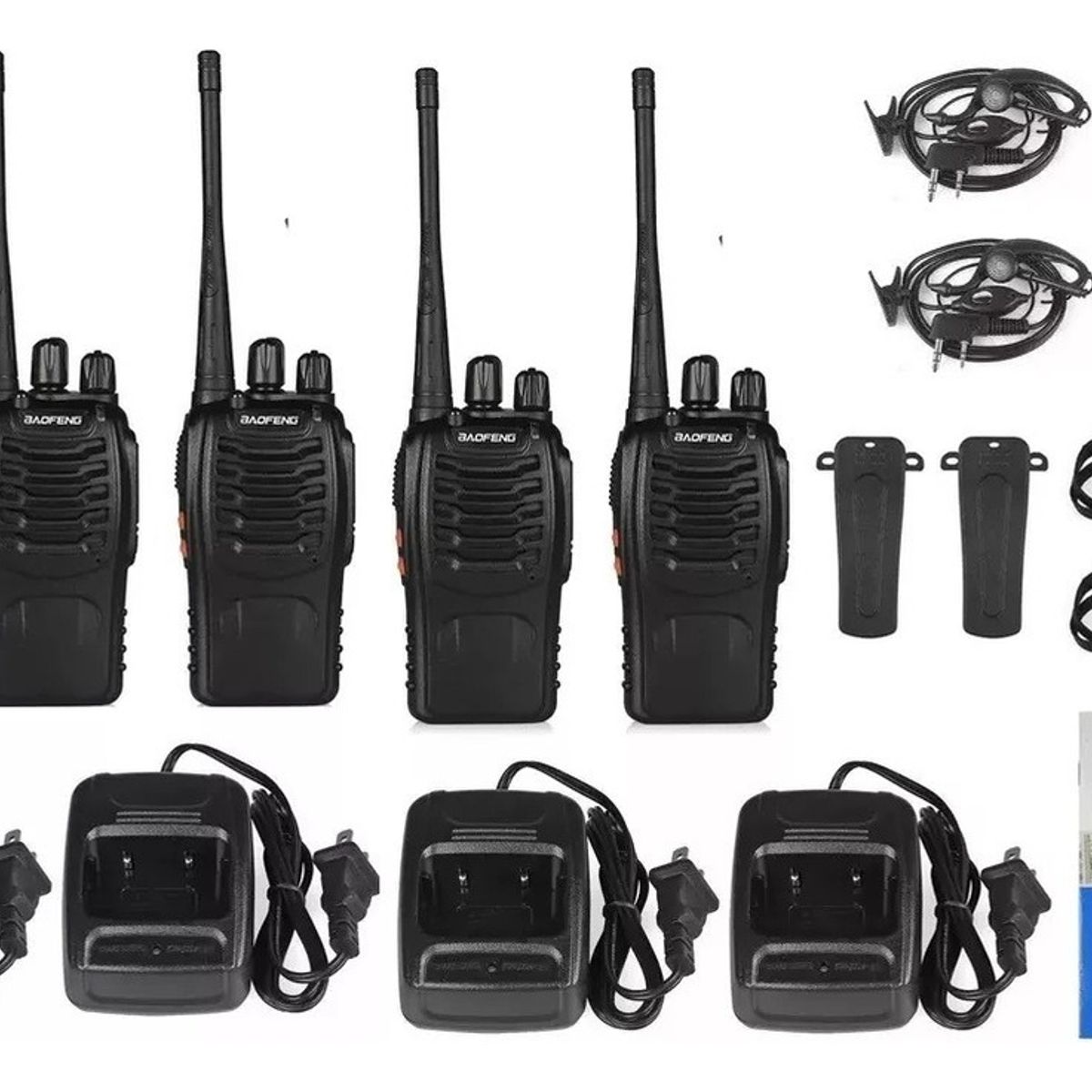 U BUY - 4 Radio Transmisor Portátiles Walkie Talkie Bf-888s Baofeng