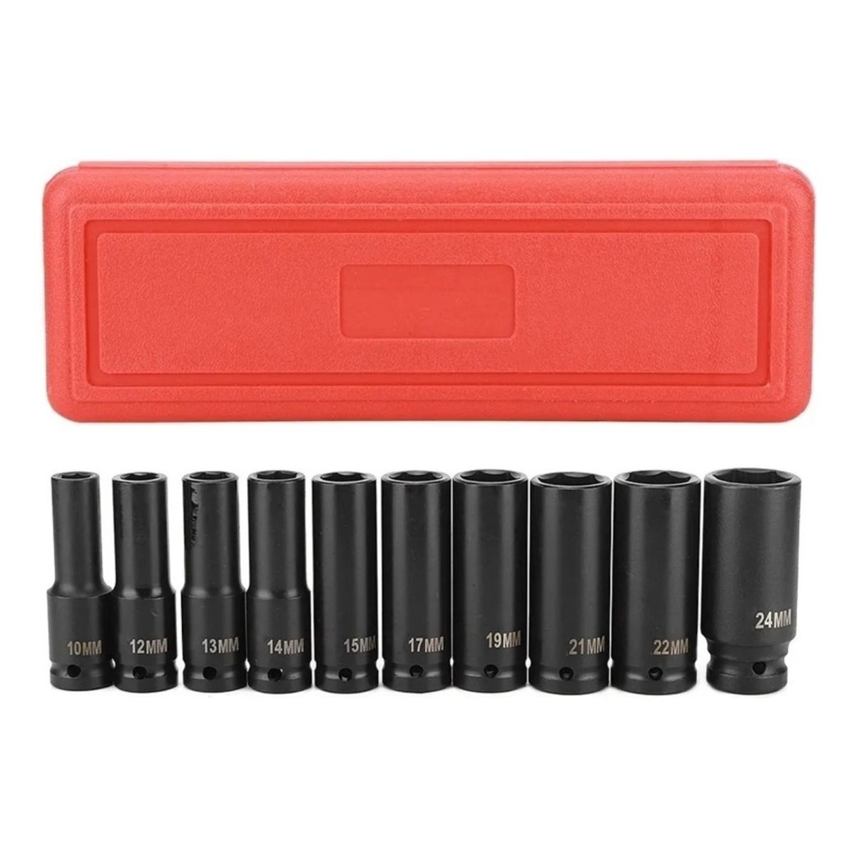 U BUY - Juego Set Dados De Impacto 1/2, 10 Piezas De 10 A 24 Mm