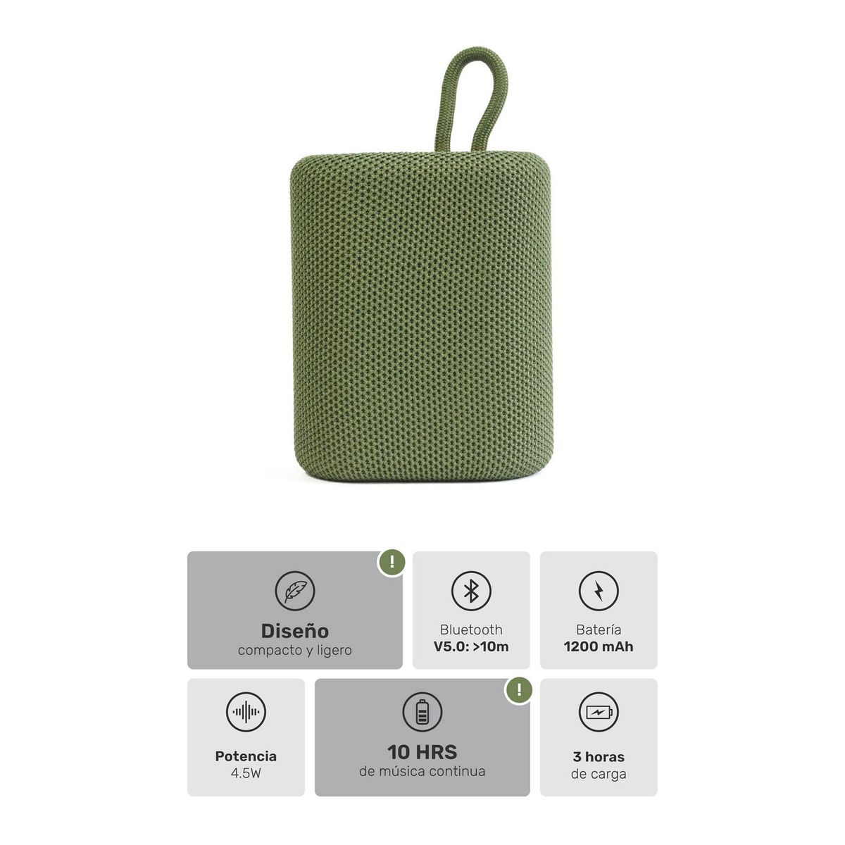 LHOTSE - Parlante Portatil Bluetooth Lhotse Tune Up Verde