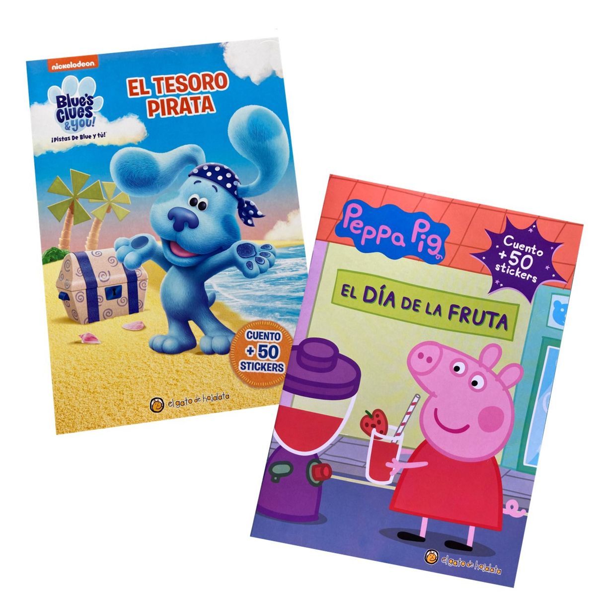 EL GATO DE HOJALATA - Libros de cuentos con 50 Stickers - Pack de 2 (Pistas de Blue y Peppa Pig)