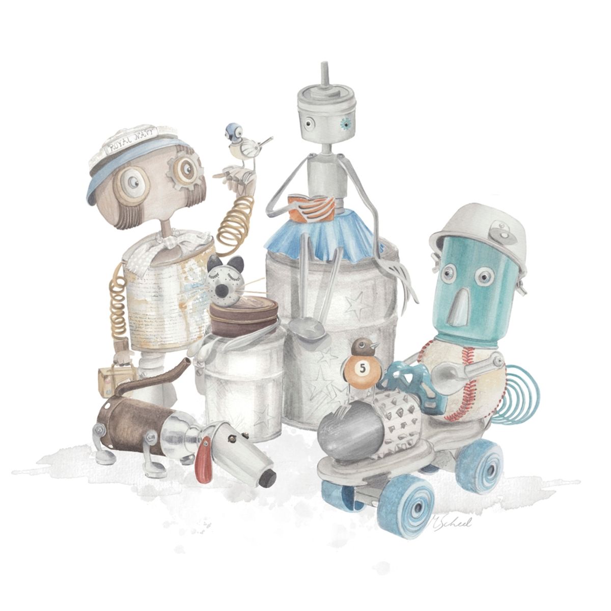 MARGARITA SCHEEL BY CASA ALVARINHO - Cubreplumón Transición Robots