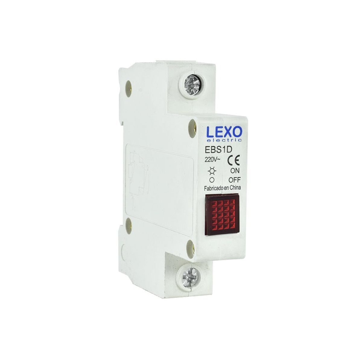 LEXO - Piloto LED para Riel DIN 220V Color Rojo