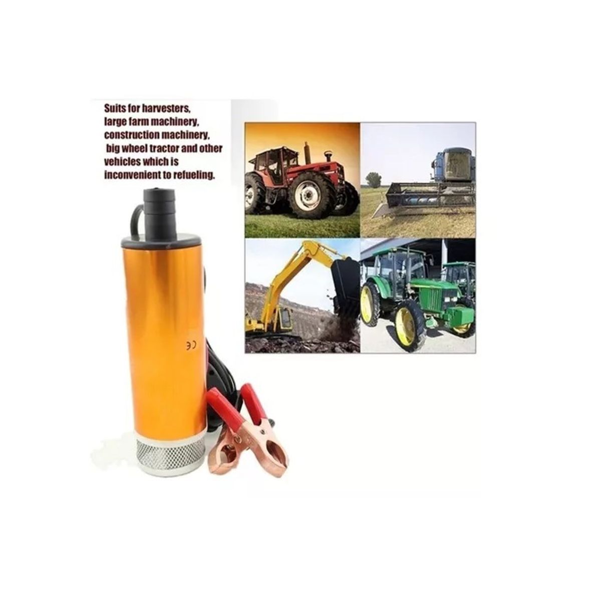 GENERICO - Kit Bomba Trasvasije Diesel Parafina 12v Manguera Pistola