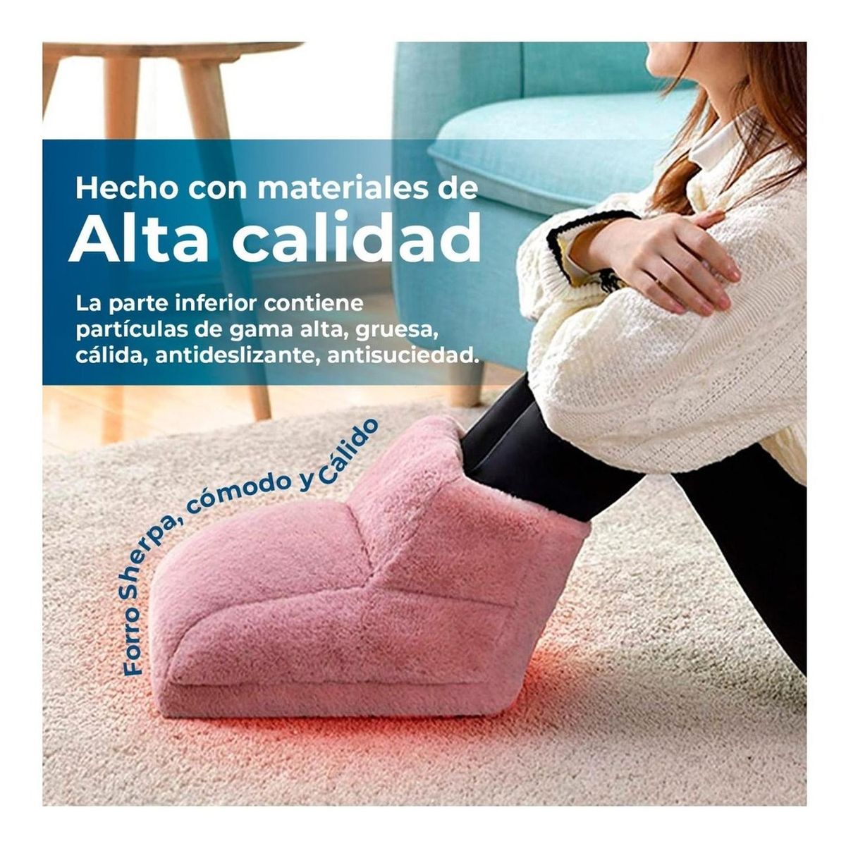 GLOBAL LATIN GROUP - Calienta Pie Eléctrico - Rosa - 2 plazas