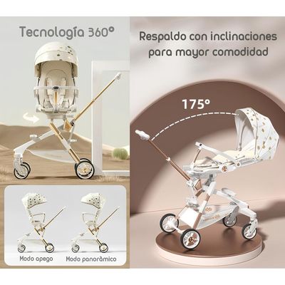 Imagen 2 del producto Coche De Paseo 360° Con Mesita Blanco